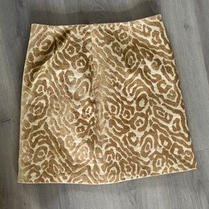 Stylish Tan Patterned Skirt—SZ 6